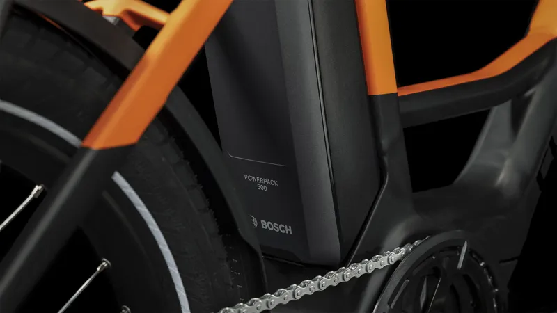 Cube Compact Hybrid 500 Bosch Electric Bike Black Orange-4